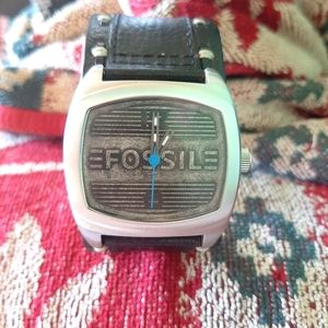 Fossil watch genuine leather jr-9799